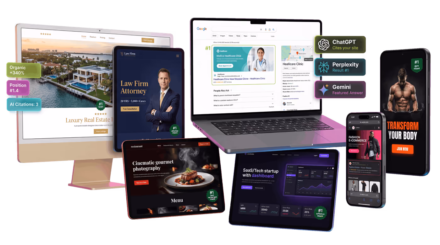 Custom web design for Hialeah, FL businesses by SENAVIA Corp