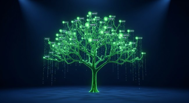 AEO keyword research question tree showing how users ask questions to AI search engines like ChatGPT and Perplexity