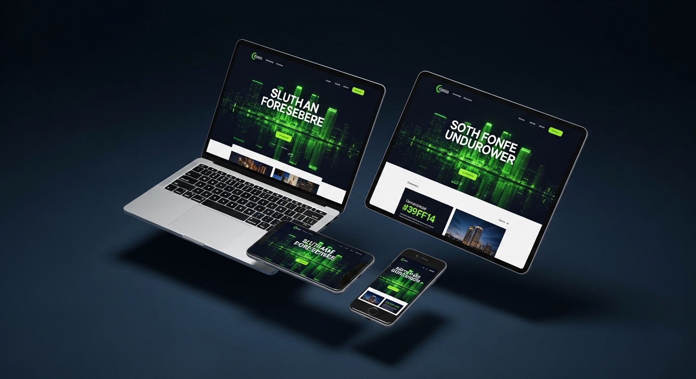 Responsive web design displayed on multiple devices showing South Florida business website