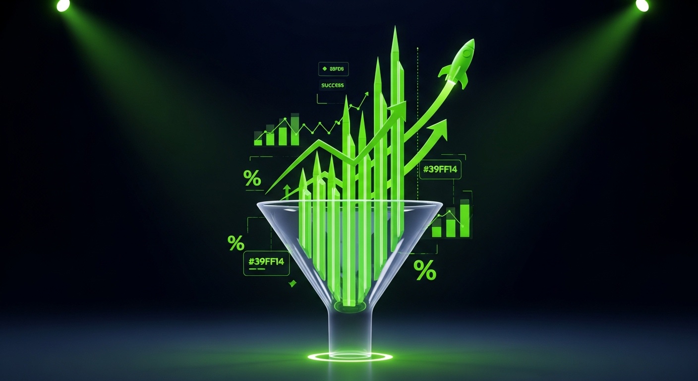 Google Ads dashboard showing rising conversion rate metrics with improvement indicators
