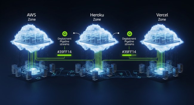 AWS versus Heroku versus Vercel deployment platform comparison showing cost architecture and performance differences for web applications